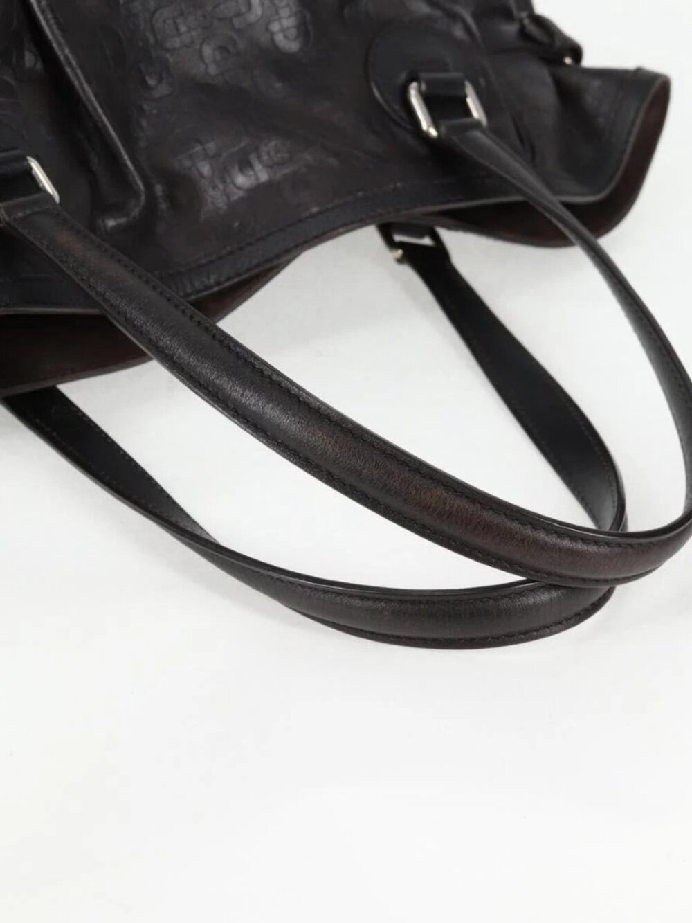 GUCCI Shoulder Bag Leather Black Silver - Picture 8 of 16